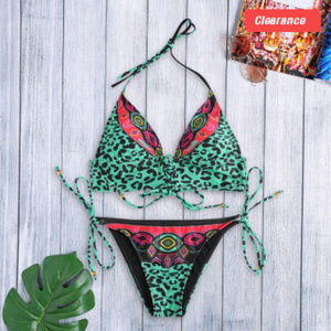 Cute Low Waist Bathing Suit Halter Bikini Set !!!